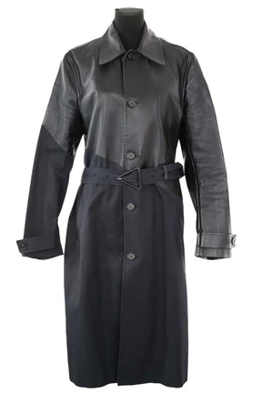 Trench-coat Bottega Veneta Noir en Cuir, taille XXXL - Seconde Main