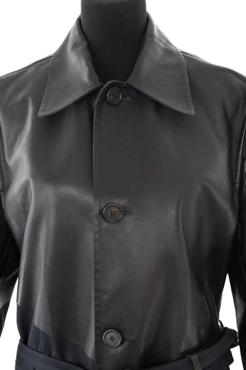 Trench-coat Bottega Veneta Noir en Cuir