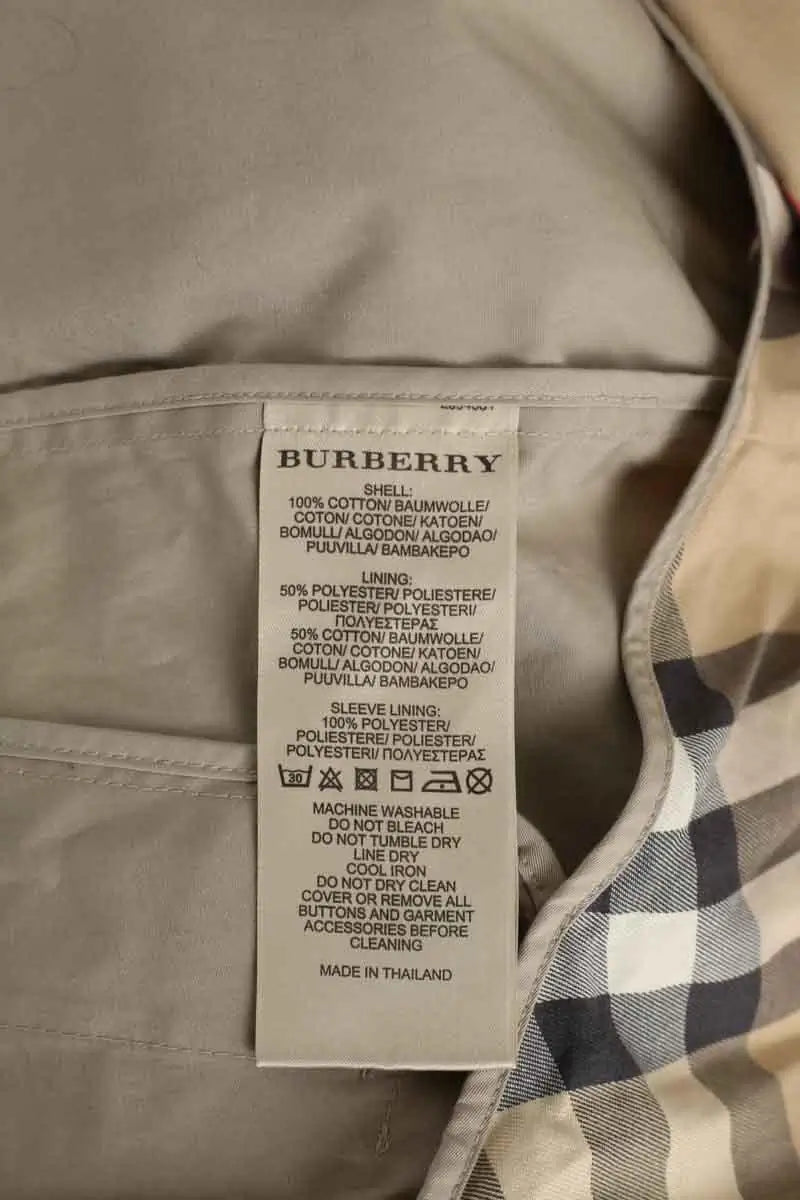 Trench-coat Burberry Beige en Coton