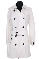 Trench-coat Burberry Blanc en Synthétique, taille XL - Seconde Main