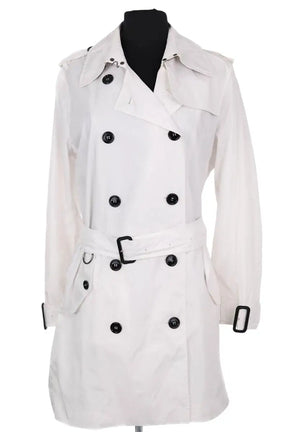 Trench-coat Burberry Blanc en Synthétique, taille XL - Seconde Main