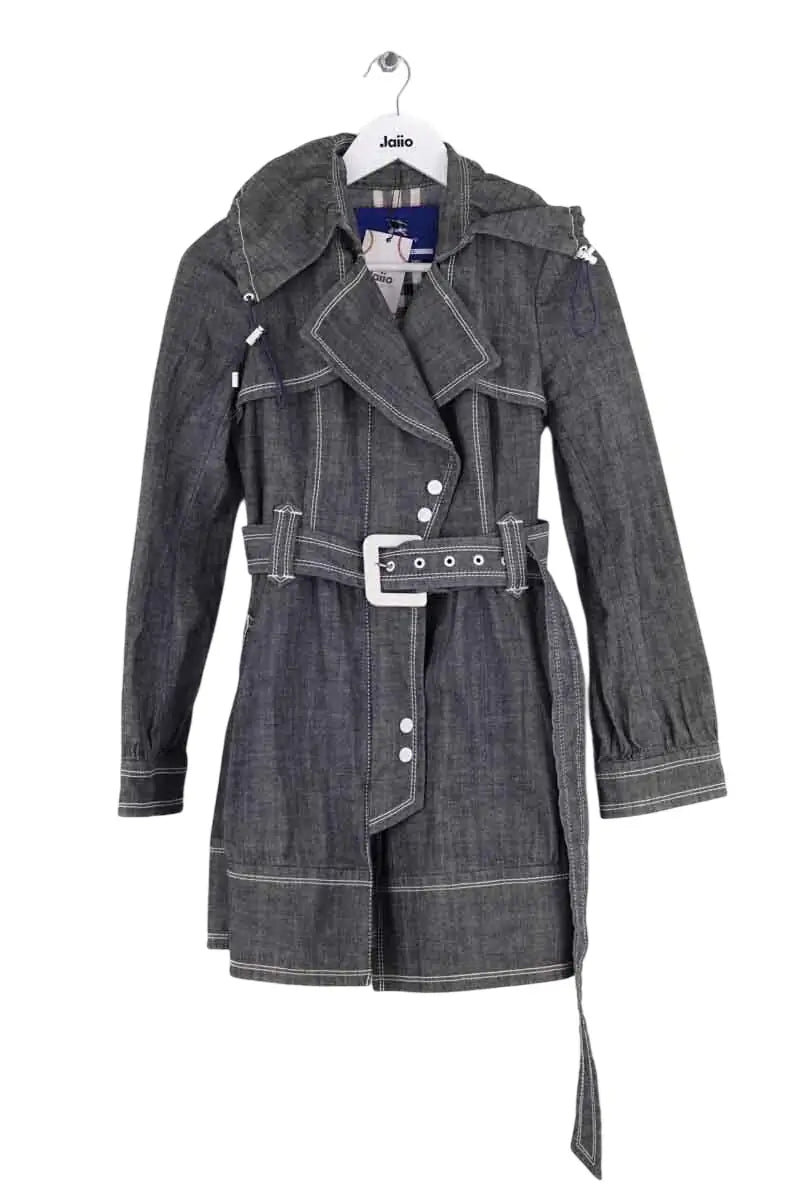 Trench-coat Burberry Gris en Coton, taille M - Seconde Main