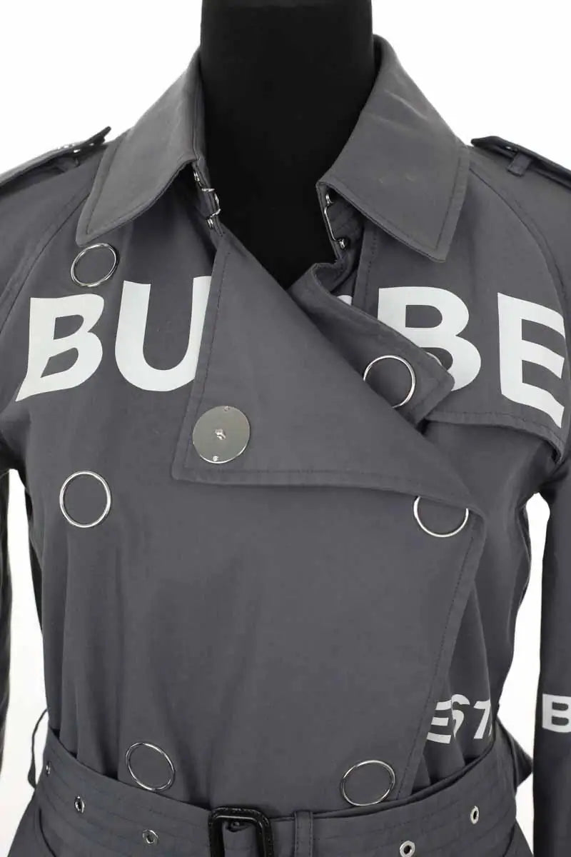 Trench-coat Burberry Gris en Coton