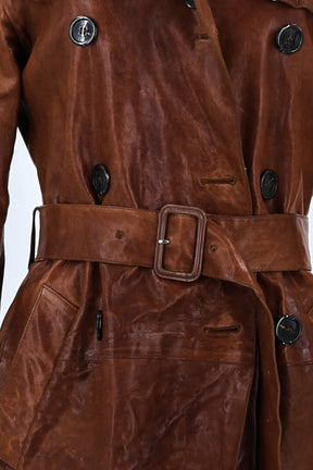 Trench-coat Burberry Marron en Cuir