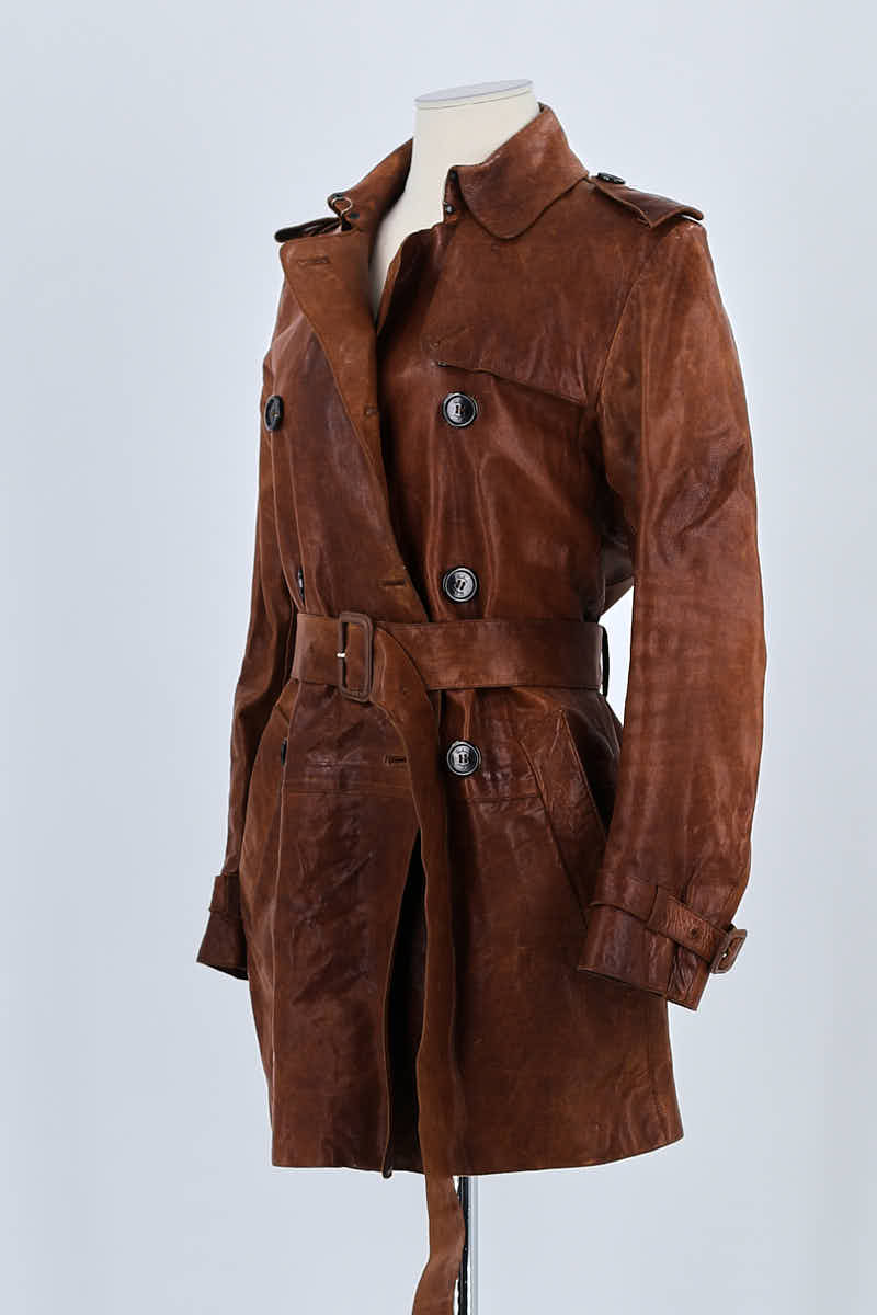 Trench-coat Burberry Marron en Cuir