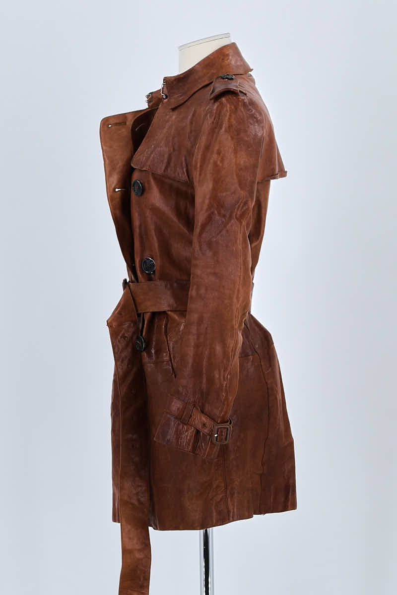 Trench-coat Burberry Marron en Cuir