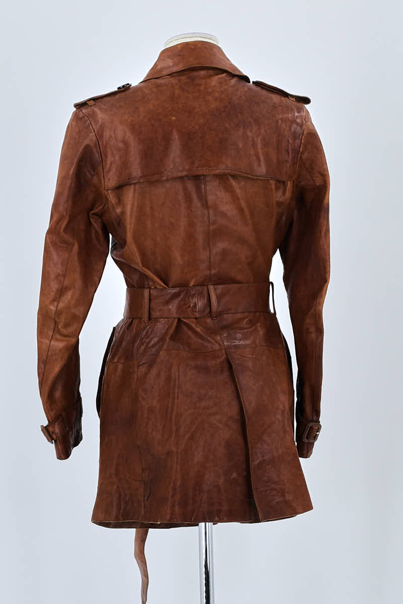 Trench-coat Burberry Marron en Cuir