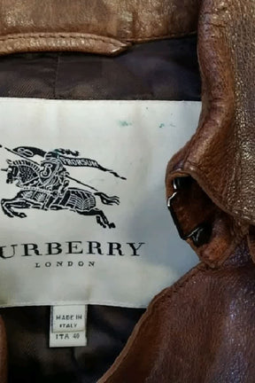 Trench-coat Burberry Marron en Cuir