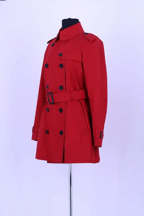 Trench-coat Burberry Rouge en Coton