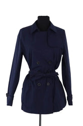 Trench-coat Gerard Darel Marine en Synthétique, taille M - Seconde Main
