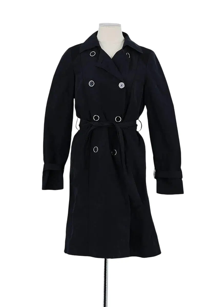 Trench-coat Gerard Darel Noir en Polyester, taille S - Seconde Main