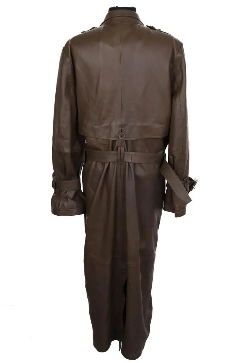 Trench-coat Gestuz Kaki en Cuir