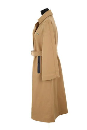 Trench-coat Lacoste Camel en Laine