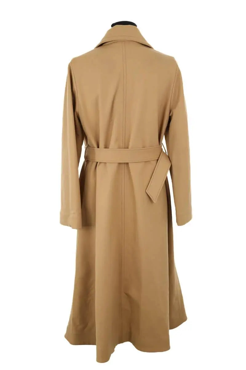 Trench-coat Lacoste Camel en Laine