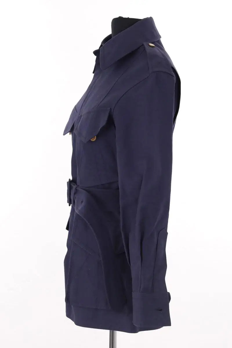 Trench-coat Louis Vuitton Bleu en Coton