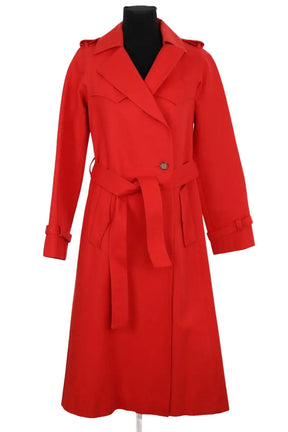 Trench-coat Maje Rouge en Coton, taille M - Seconde Main