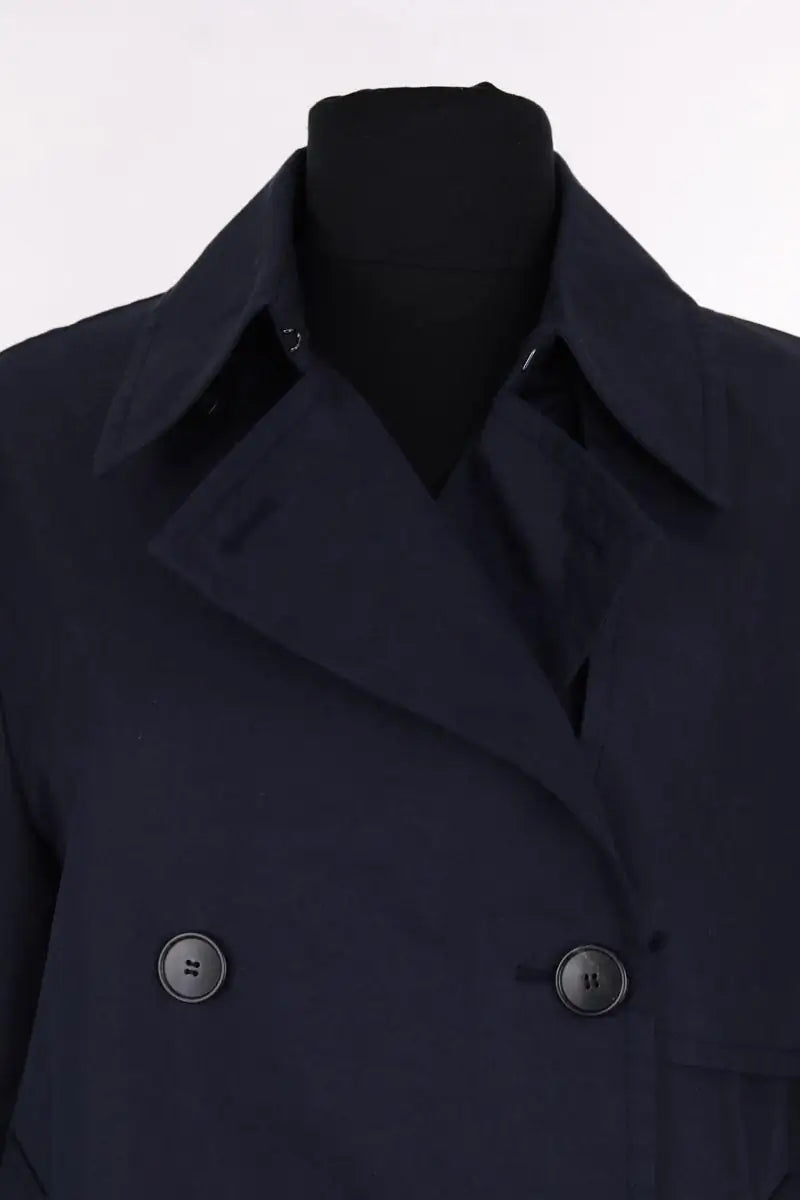 Trench-coat Max Mara Bleu en Coton