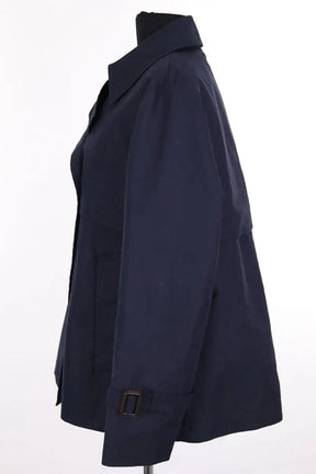 Trench-coat Max Mara Bleu en Coton