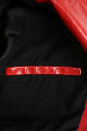 Trench-coat Nisse Rouge en Cuir végétal