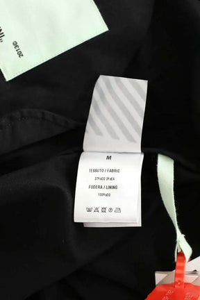 Trench-coat Off White Noir en Coton