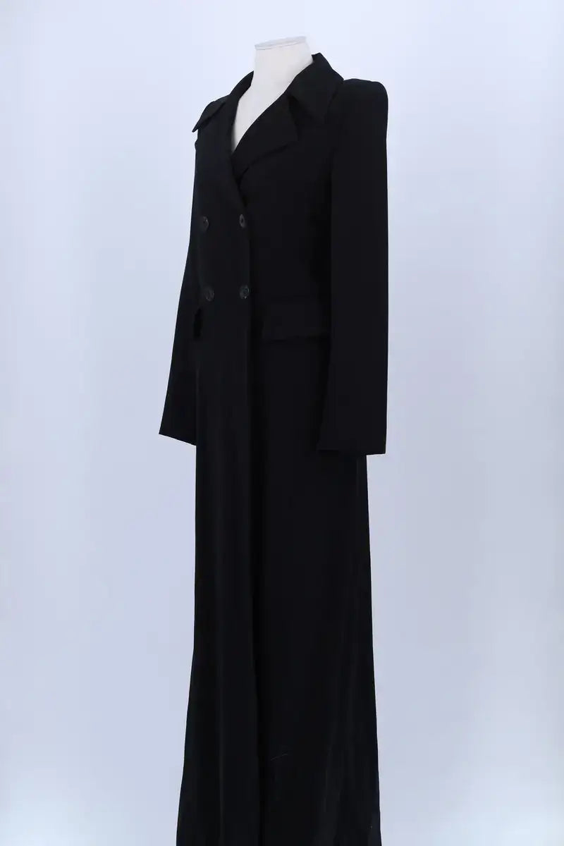 Trench-coat Plein Sud Noir en Laine