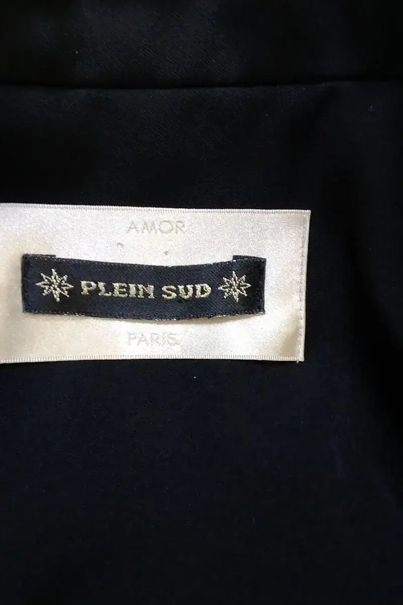 Trench-coat Plein Sud Noir en Laine