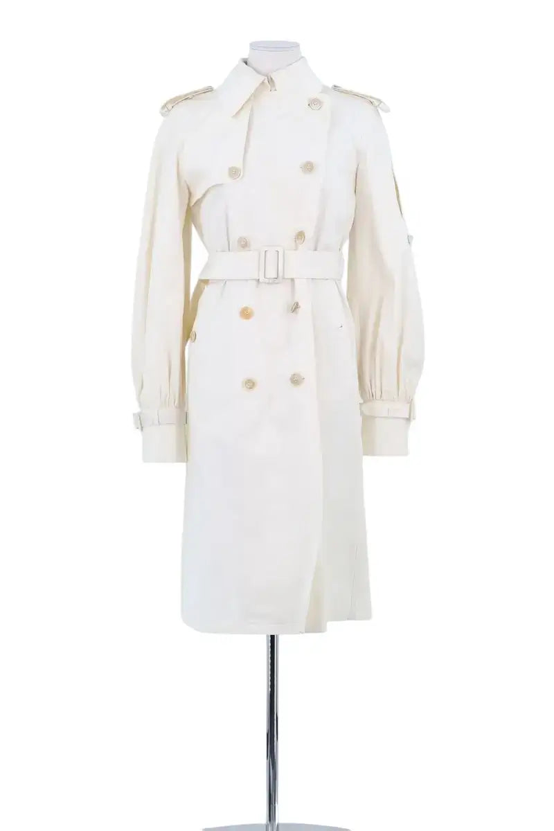 Trench-coat Red Valentino Ecru en Coton, taille M - Seconde Main