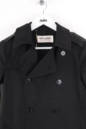 Trench-coat Saint Laurent Noir en Synthétique
