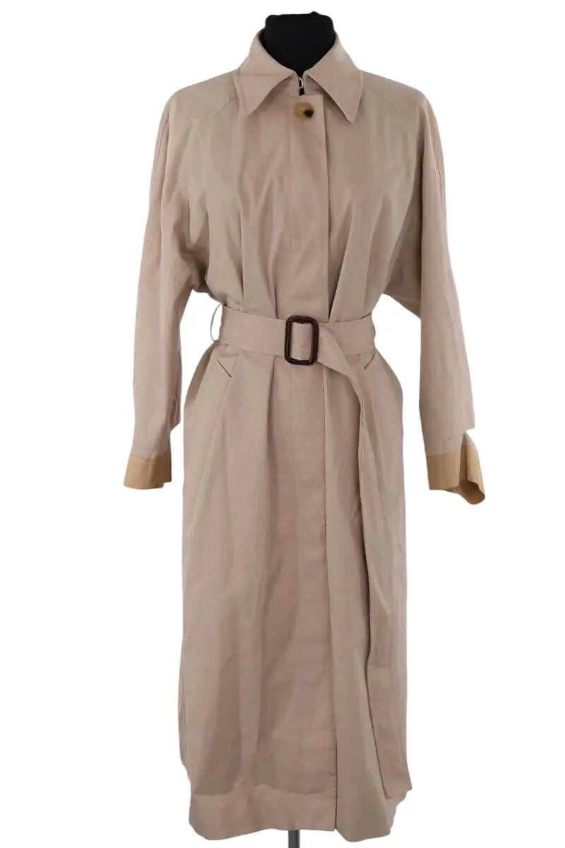 Trench-coat Sandro Beige en Coton, taille XS - Seconde Main
