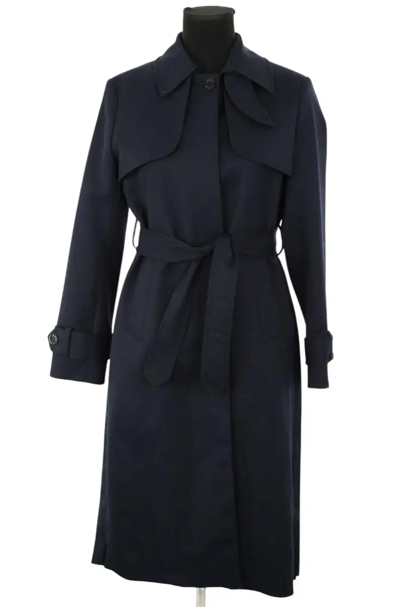 Trench-coat Sandro Bleu en Polyester, taille M - Seconde Main