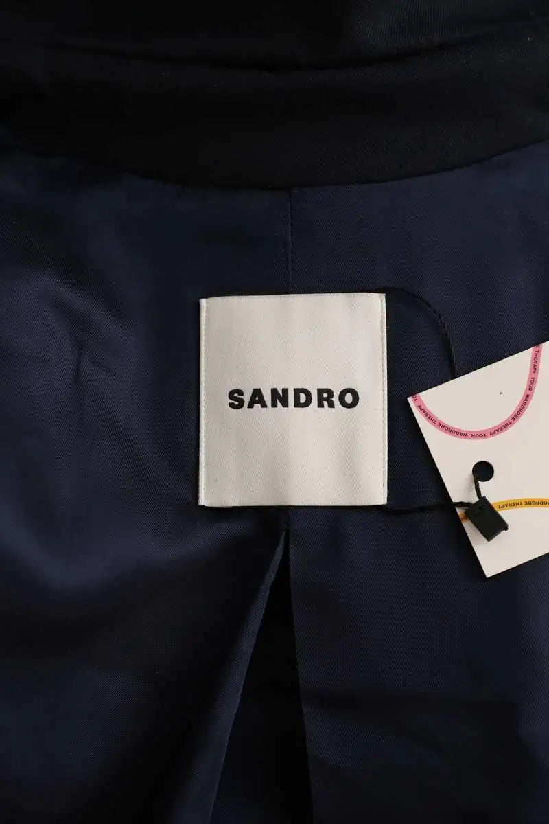 Trench-coat Sandro Bleu en Polyester
