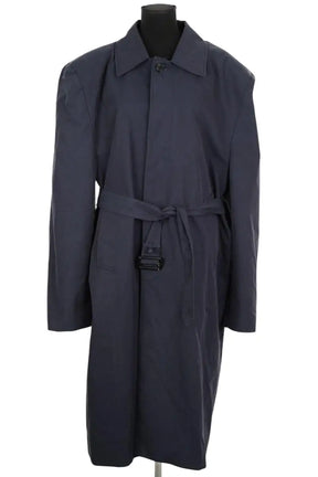 Trench-coat The Frankie Shop Emden padded overcoat Bleu en Coton, taille L - Seconde Main