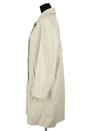 Trench-coat Yves Saint Laurent Ecru en Synthétique