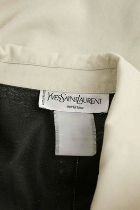Trench-coat Yves Saint Laurent Ecru en Synthétique