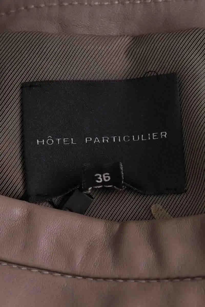 Jupe Hotel Particulier Gris en Cuir