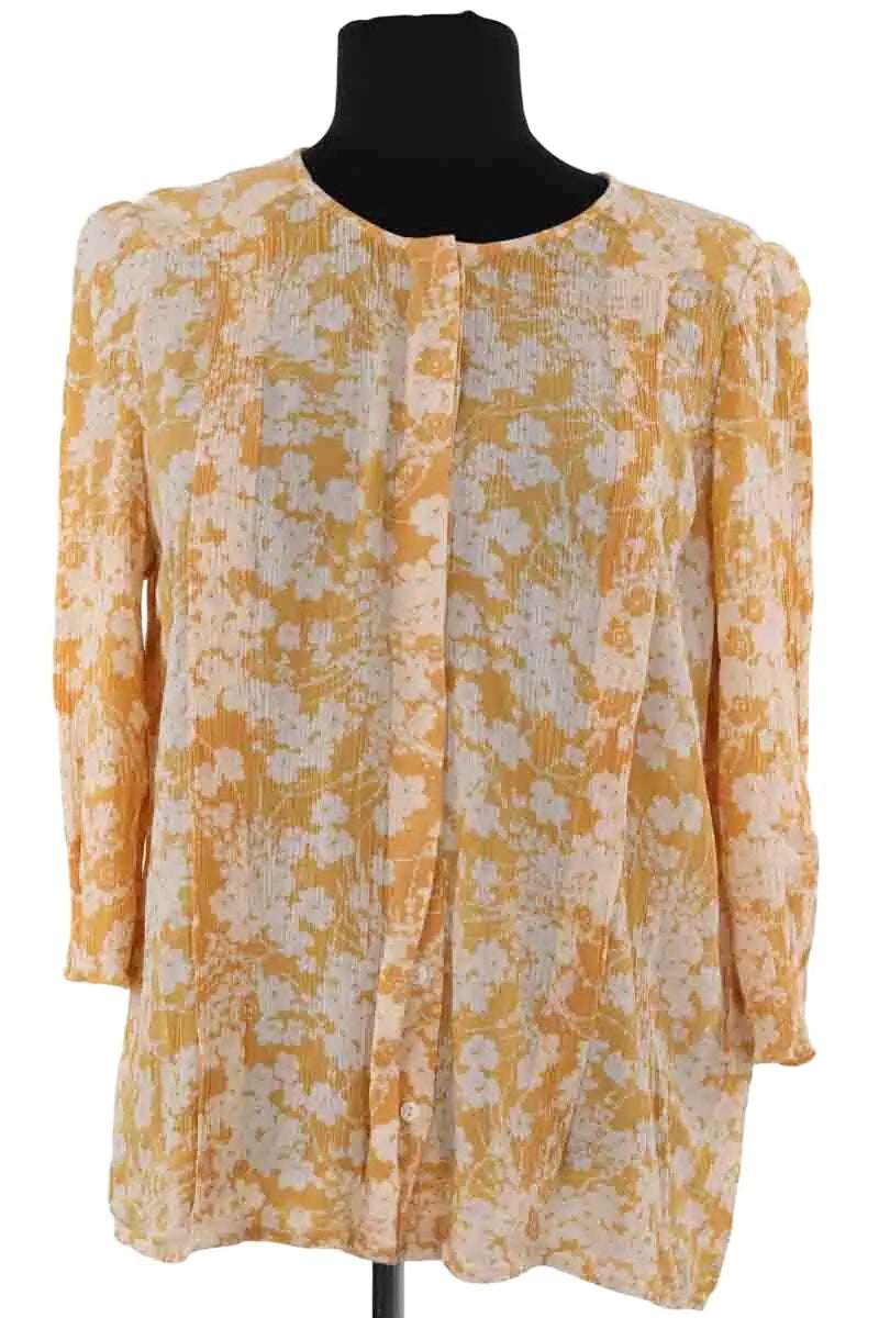 T-shirt Des Petits Hauts Jaune en Viscose, taille M - Seconde Main