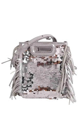 Sac à bandoulière Maje Argent en Cuir - Seconde Main