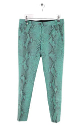 Pantalon droit Pinko Vert en Synthétique, taille S - Seconde Main
