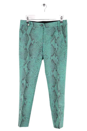Pantalon droit Pinko Vert en Synthétique, taille S - Seconde Main