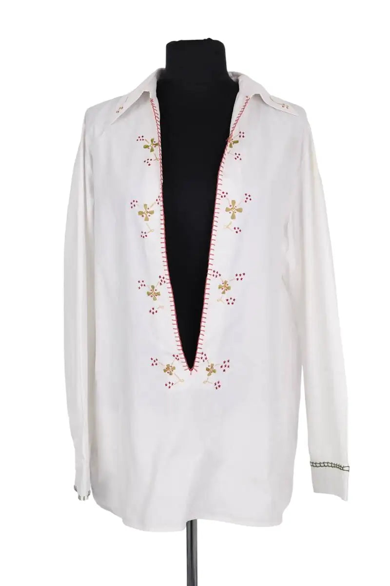 Tunique Hermès Blanc en Coton, taille L - Seconde Main