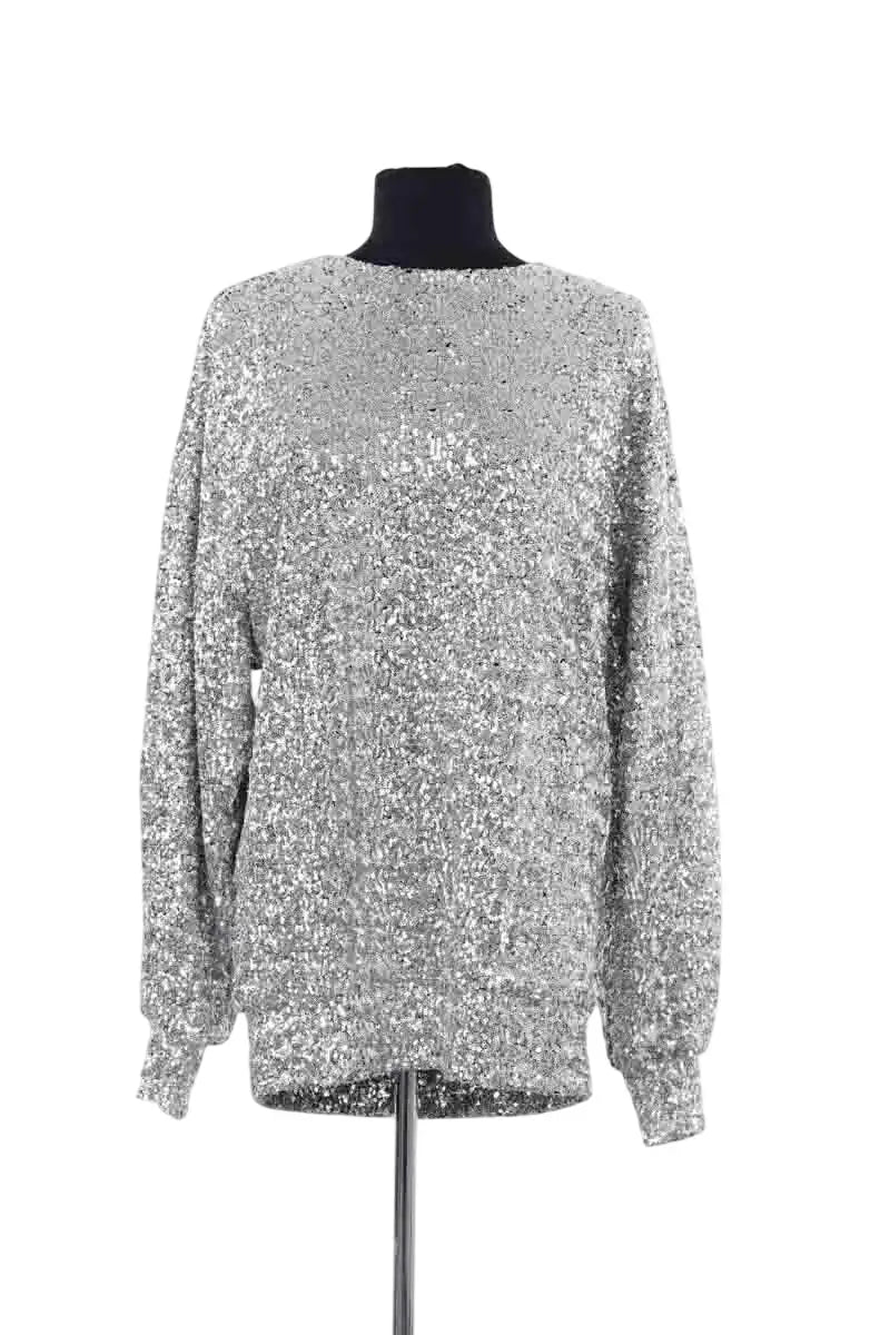 Tunique Isabel Marant Argent en Paillettes, taille S - Seconde Main