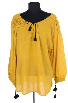 Tunique Malène Birger Jaune en Coton, taille M - Seconde Main