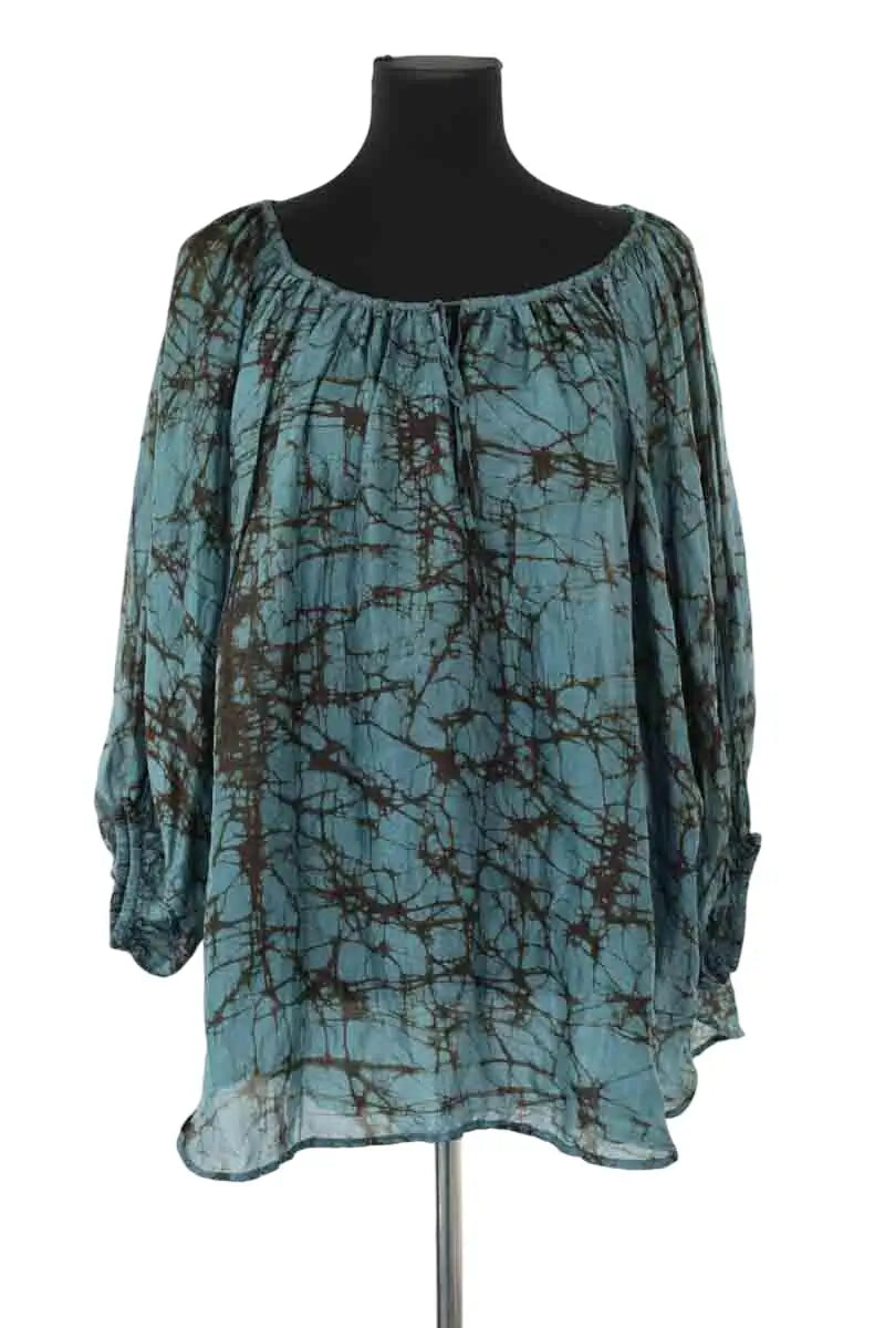 Tunique Mes Demoiselles Bleu en Soie, taille S - Seconde Main