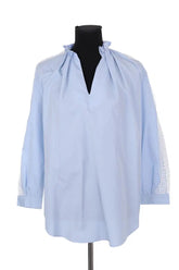 Tunique Sandro Bleu en Coton, taille S - Seconde Main