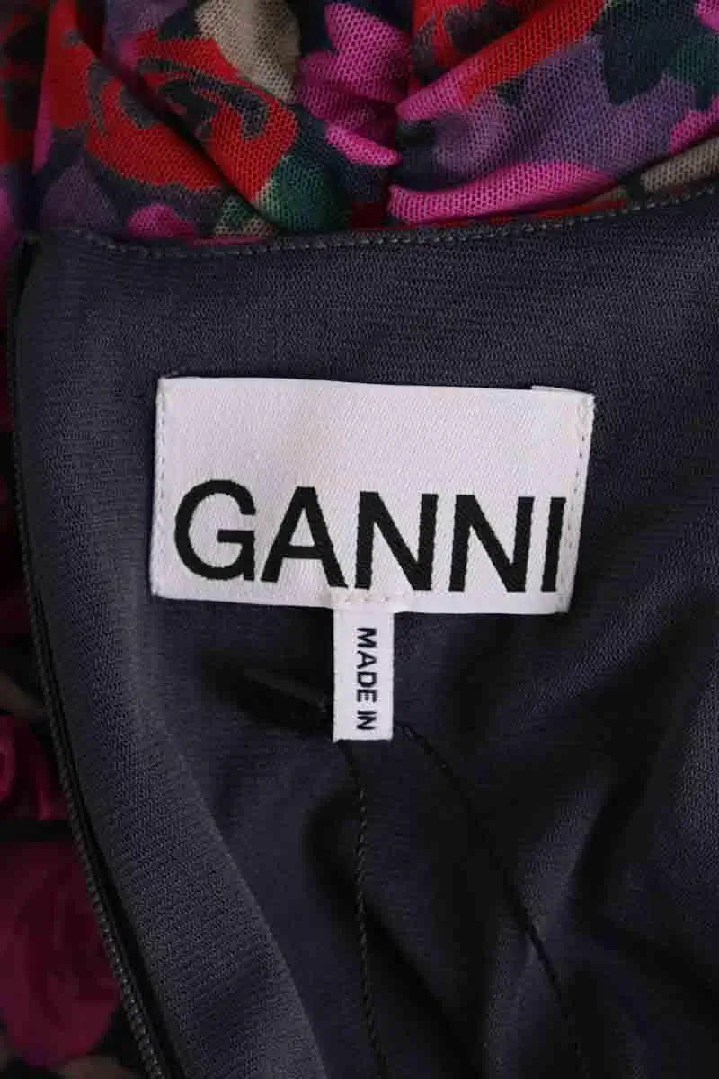 Robe Ganni Rose en Synthétique