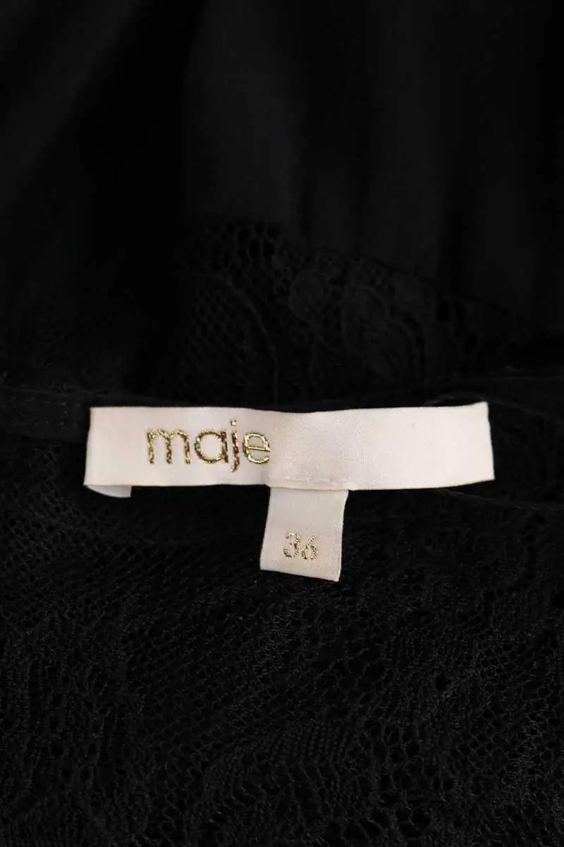 Combishort Maje Noir en Soie
