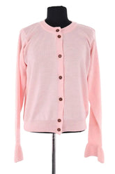 Cardigan Balzac Rose en Laine, taille L - Seconde Main