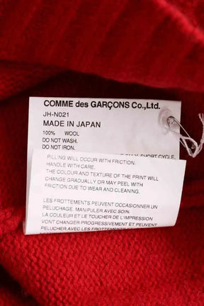 Pull Junya Watanabe Rouge en Laine