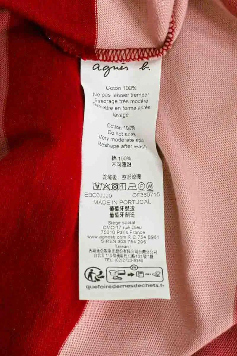 T-shirt Agnès B. Rouge en Coton