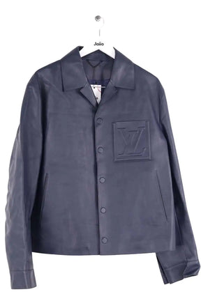 Veste Louis Vuitton Bleu en Cuir, taille XXL - Seconde Main